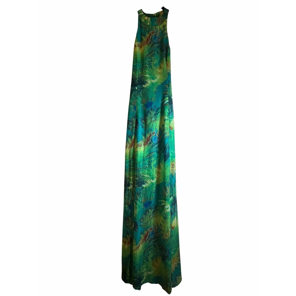 Lulus Tropic of Discussion Green Tropical Print Maxi Dress - Size M - Picture 2 of 7